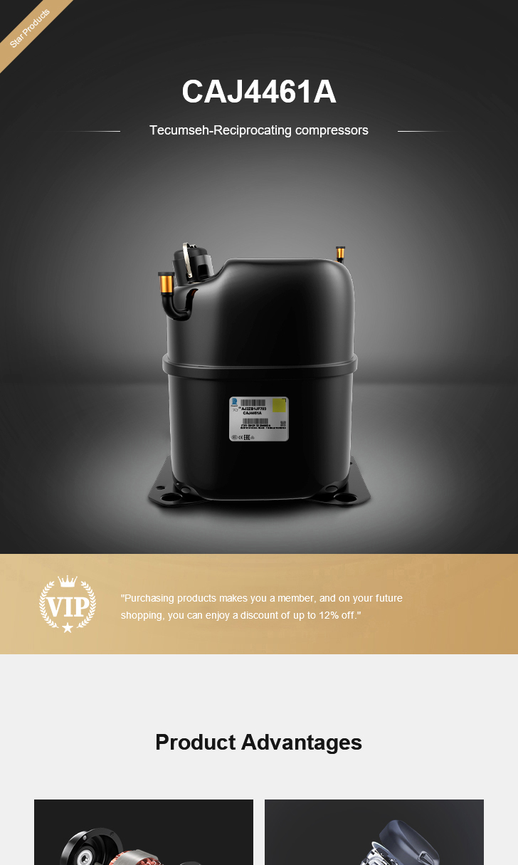 Tecumseh Compressor CAJ4461A, technical parameters pdf, structure diagram