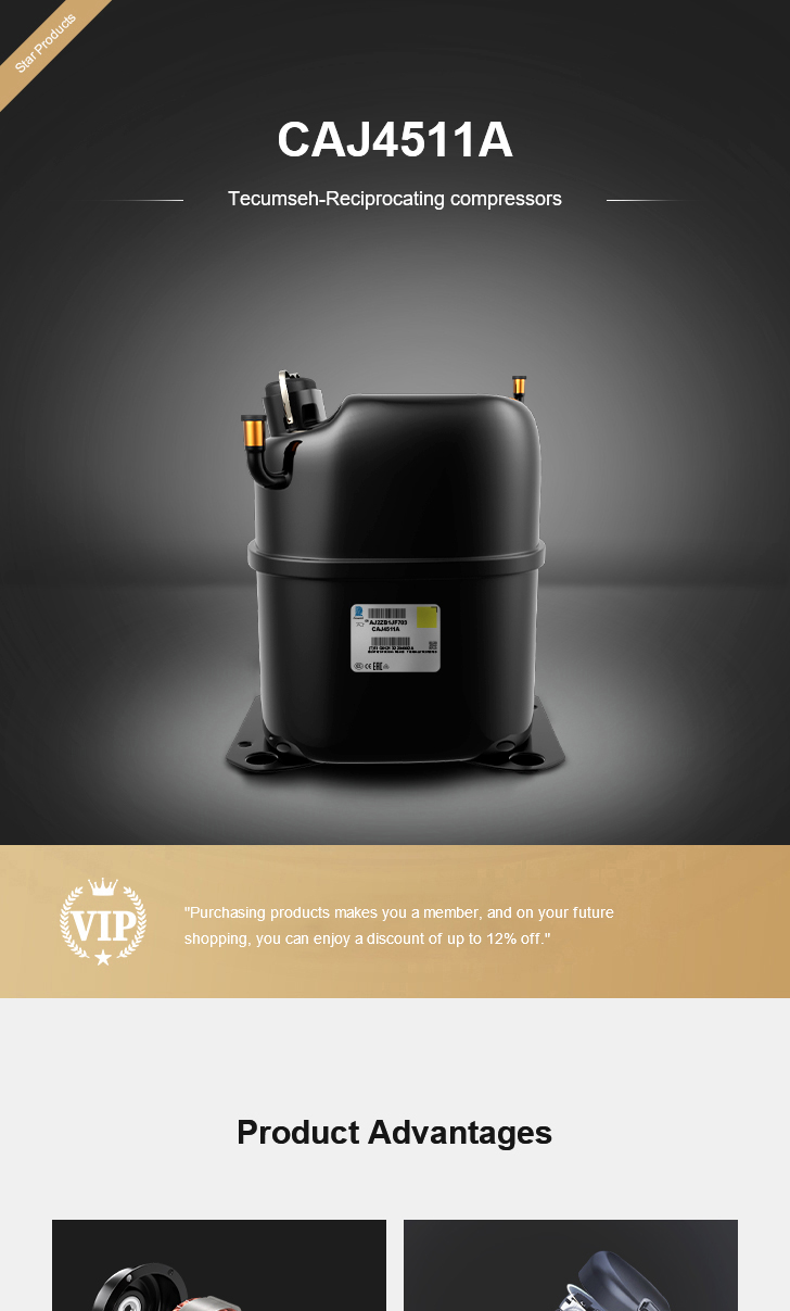 Tecumseh Compressor CAJ4511A, technical parameters pdf, structure diagram