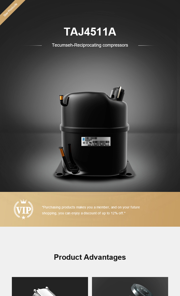 Tecumseh Compressor TAJ4511A, technical parameters pdf, structure diagram