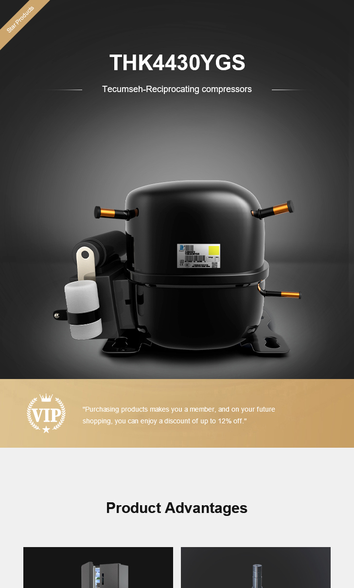 Tecumseh Compressor THK4430YGS, technical parameters pdf, structure diagram