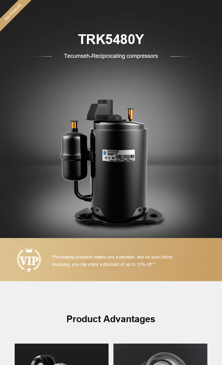 Tecumseh Compressor TRK5480Y, technical parameters pdf, structure diagram