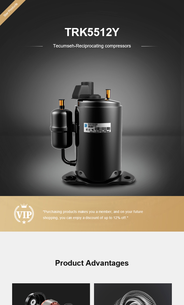 Tecumseh Compressor TRK5512Y, technical parameters pdf, structure diagram