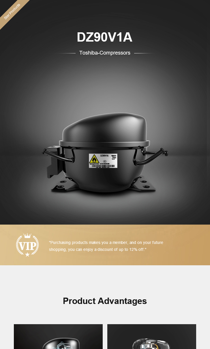 Toshiba Compressor DZ90V1A, technical parameters pdf, structure diagram