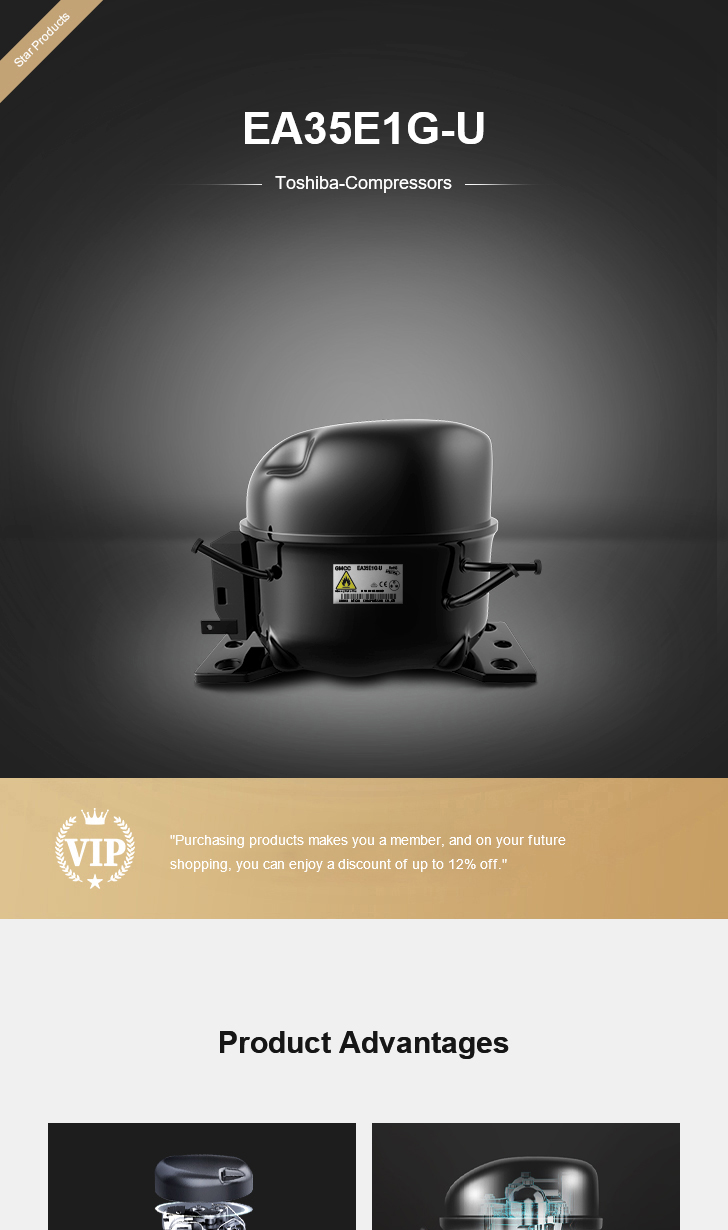 Toshiba Compressor EA35E1G-U, technical parameters pdf, structure diagram