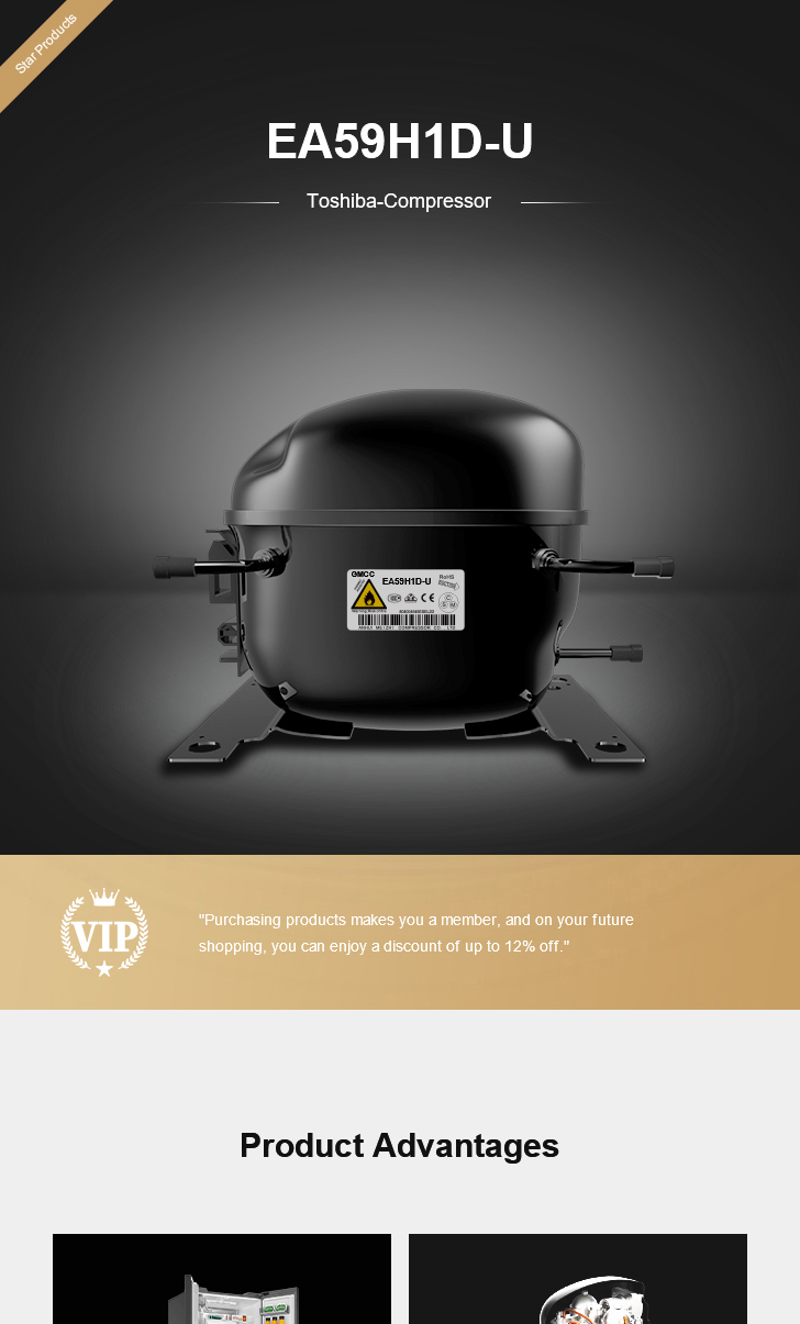 Toshiba Compressor EA59H1D-U, technical parameters pdf, structure diagram