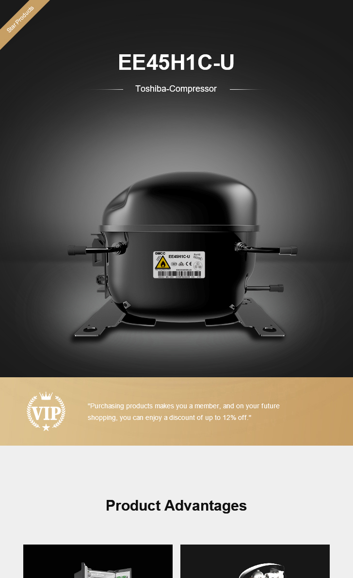 Toshiba Compressor EE45H1C-U, technical parameters pdf, structure diagram