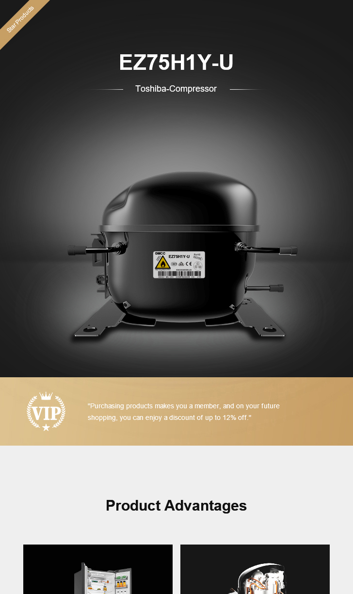 Toshiba Compressor EZ75H1Y-U, technical parameters pdf, structure diagram