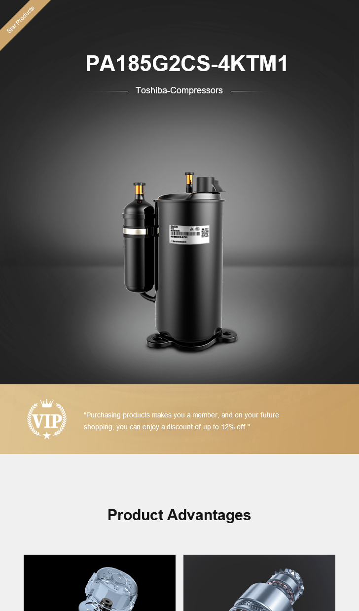 Toshiba Compressor PA185G2CS-4KTM1, technical parameters pdf, structure diagram