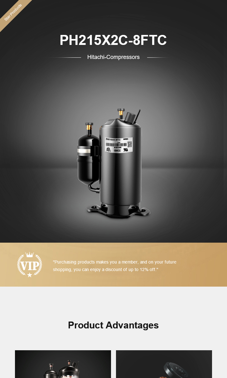 Toshiba Compressor PH215X2C-8FTC, technical parameters pdf, structure diagram