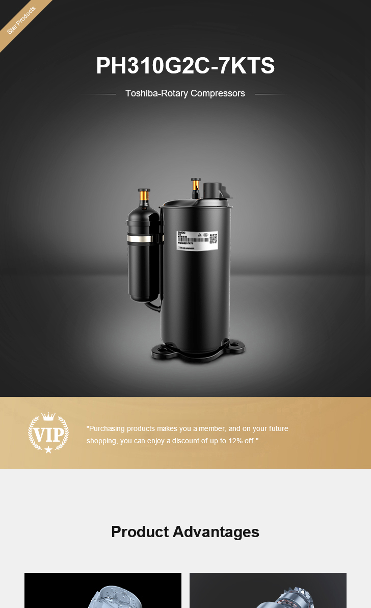 Toshiba Compressor PH310G2C-7KTS, technical parameters pdf, structure diagram