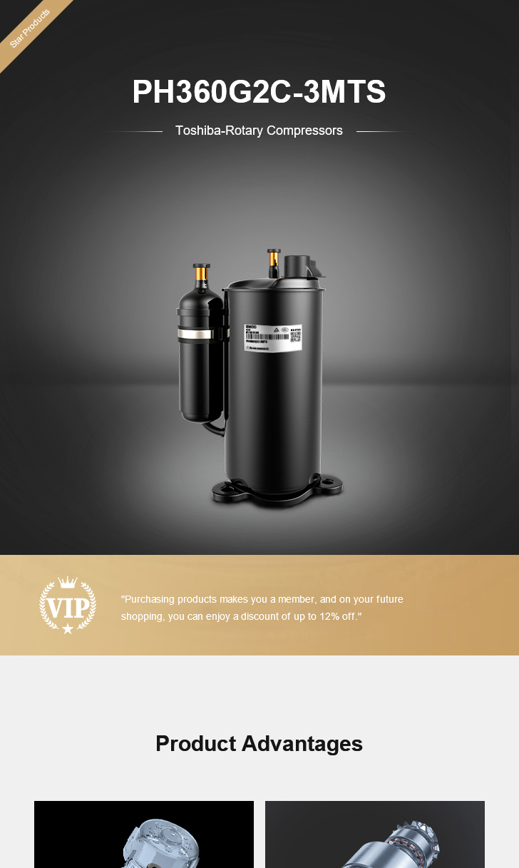 Toshiba Compressor PH360G2C-3MTS, technical parameters pdf, structure diagram