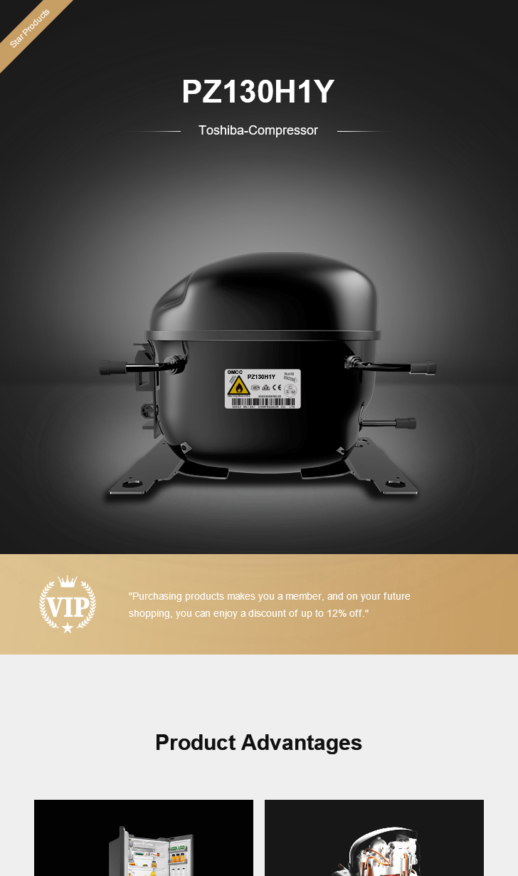Toshiba Compressor PZ130H1Y, technical parameters pdf, structure diagram