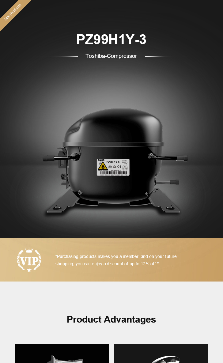 Toshiba Compressor PZ99H1Y-3, technical parameters pdf, structure diagram