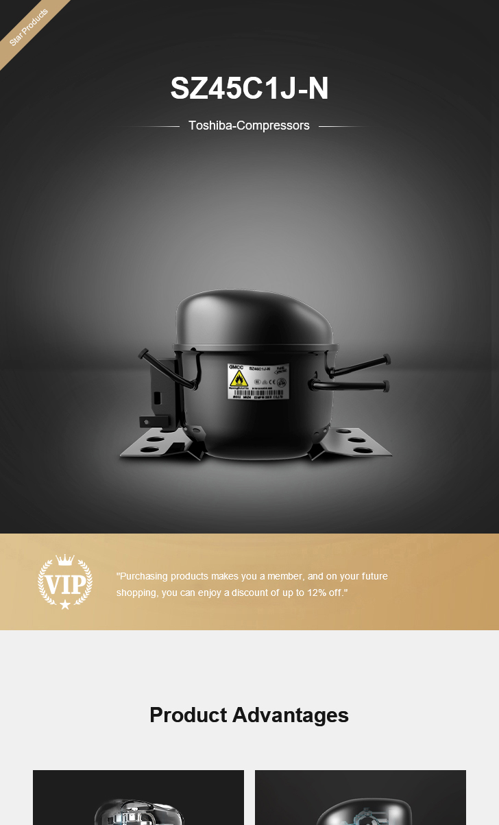 Toshiba Compressor SZ45C1J-N, technical parameters pdf, structure diagram