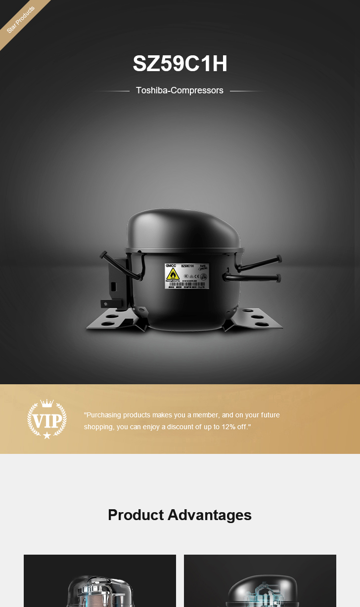 Toshiba Compressor SZ59C1H, technical parameters pdf, structure diagram