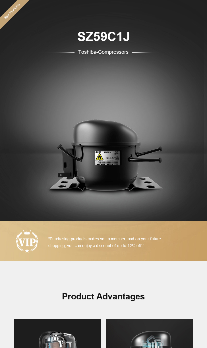 Toshiba Compressor SZ59C1J, technical parameters pdf, structure diagram