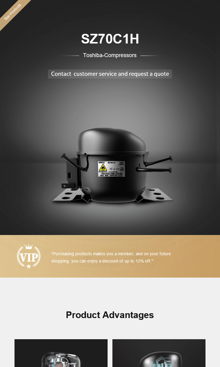 Toshiba Compressor SZ70C1H, technical parameters pdf, structure diagram