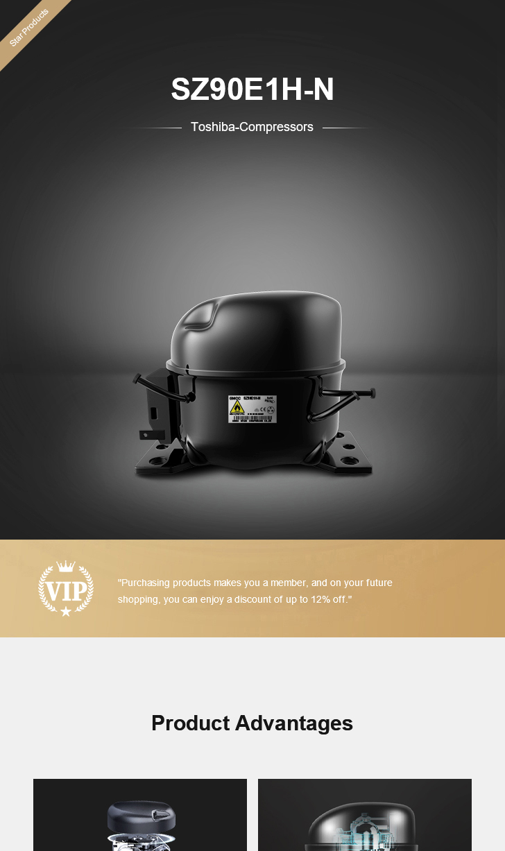 Toshiba Compressor SZ90E1H-N, technical parameters pdf, structure diagram