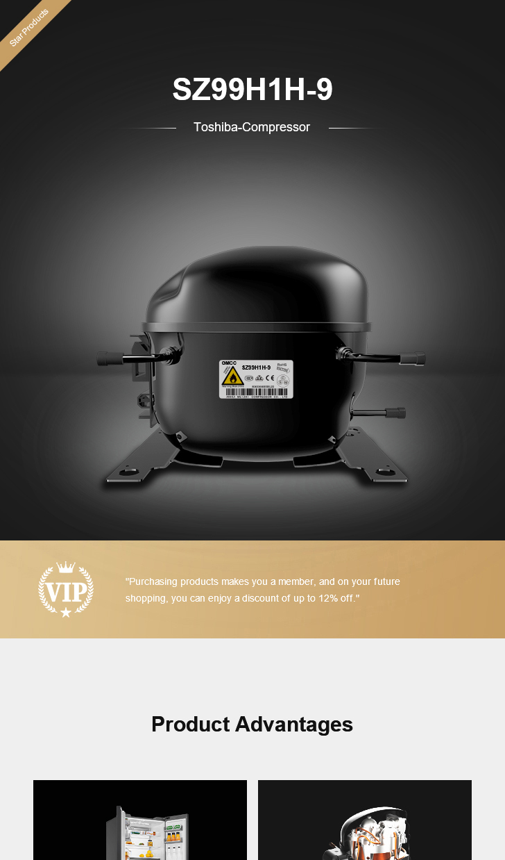 Toshiba Compressor SZ99H1H-9, technical parameters pdf, structure diagram