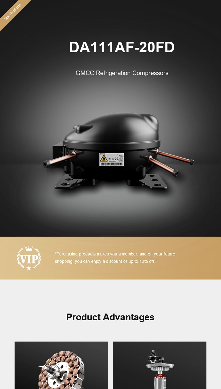 GMCC Compressor DA111AF-20FD, technical parameters pdf, structure diagram