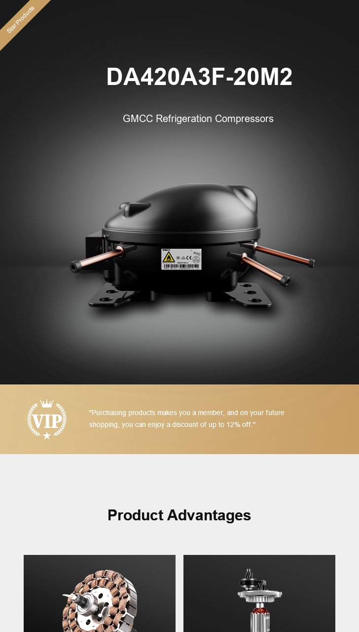 GMCC Compressor DA420A3F-20M2, technical parameters pdf, structure diagram