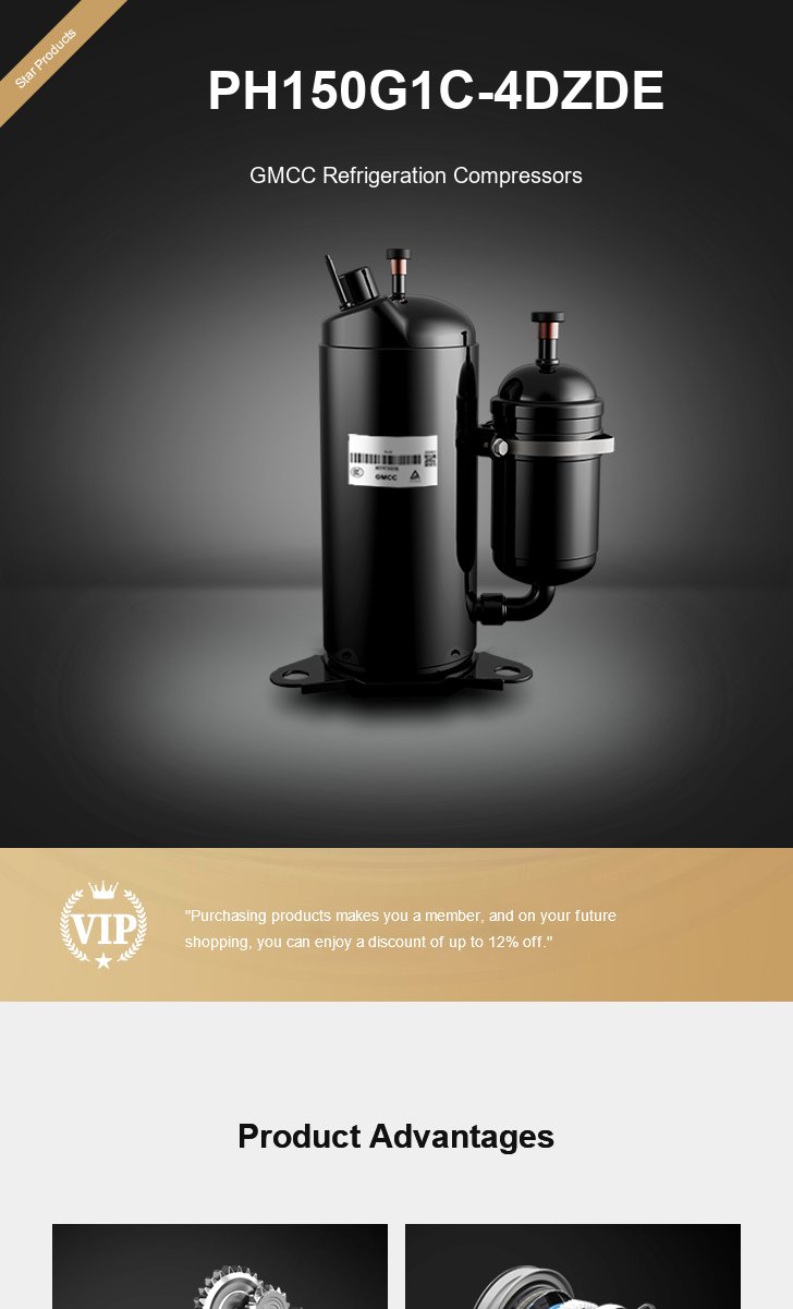 GMCC Compressor PH150G1C-4DZDE, technical parameters pdf, structure diagram