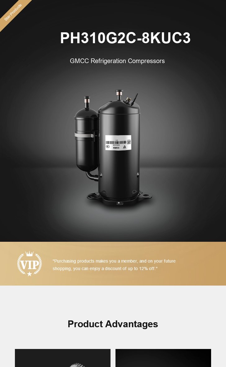 GMCC Compressor PH310G2C-8KUC3, technical parameters pdf, structure diagram