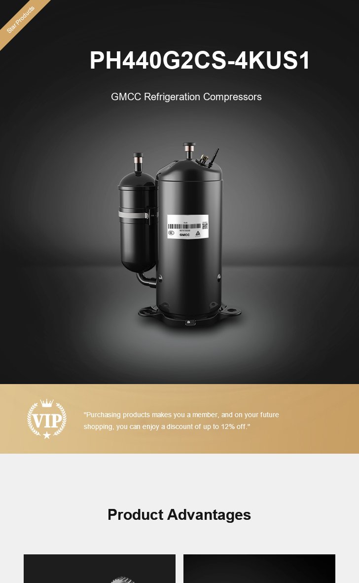 GMCC Compressor PH440G2CS-4KUS1, technical parameters pdf, structure diagram