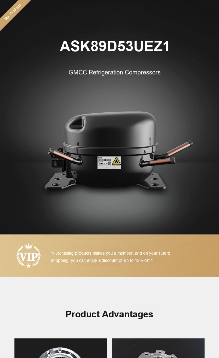GMCC Compressor ASK89D53UEZ1, technical parameters pdf, structure diagram