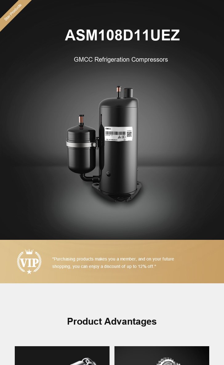 GMCC Compressor ASM108D11UEZ, technical parameters pdf, structure diagram