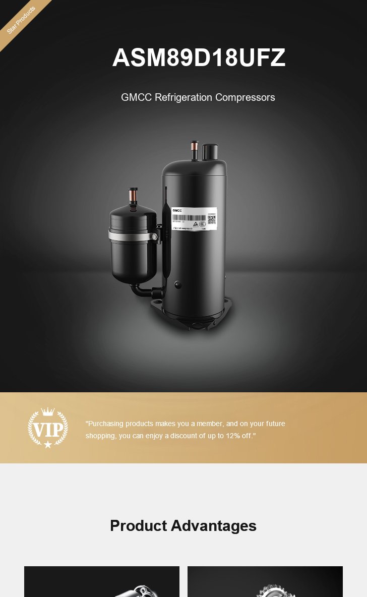 GMCC Compressor ASM89D18UFZ, technical parameters pdf, structure diagram