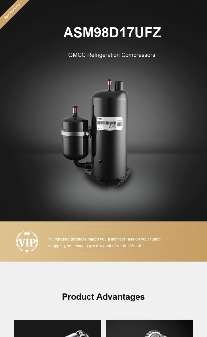 GMCC Compressor ASM98D17UFZ, technical parameters pdf, structure diagram