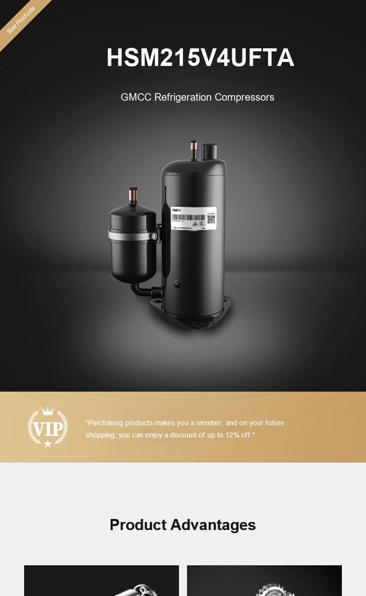 GMCC Compressor HSM215V4UFTA, technical parameters pdf, structure diagram