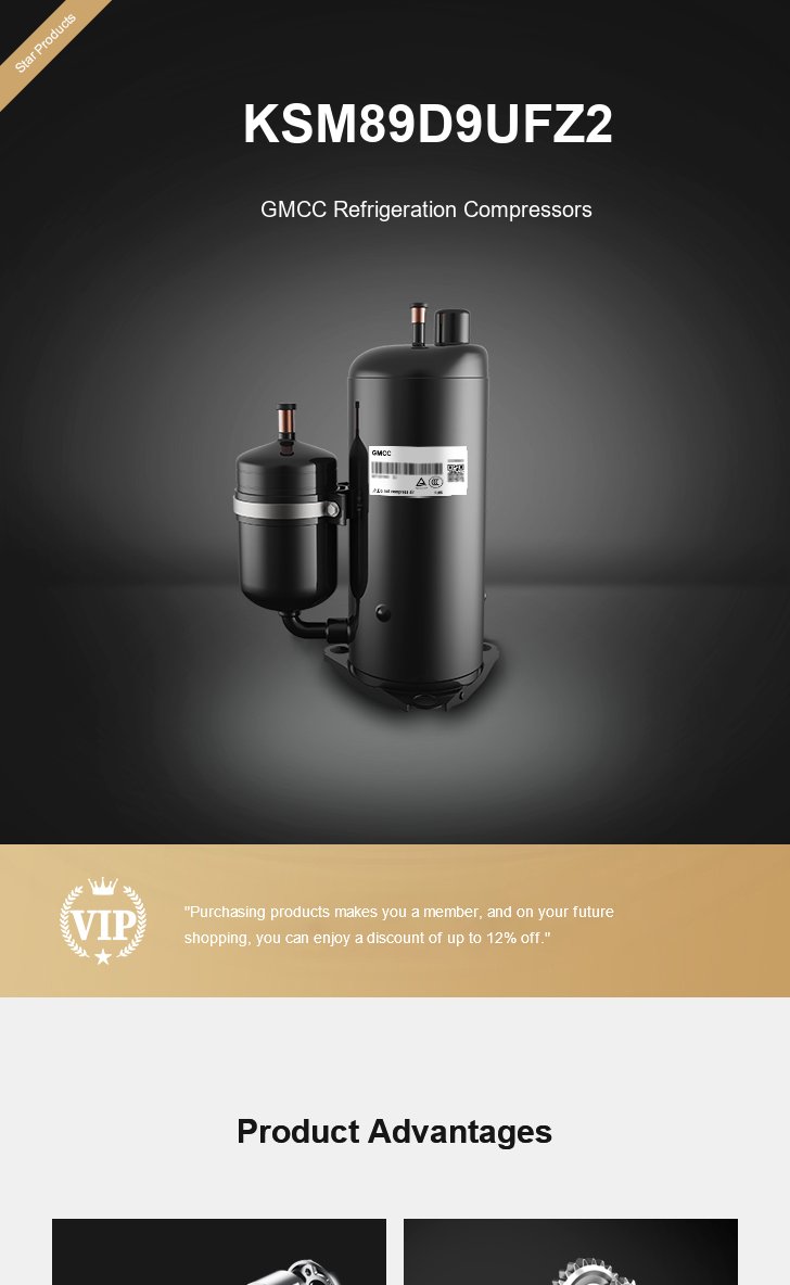 GMCC Compressor KSM89D9UFZ2, technical parameters pdf, structure diagram