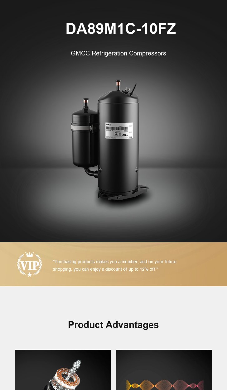 GMCC Compressor DA89M1C-10FZ, technical parameters pdf, structure diagram
