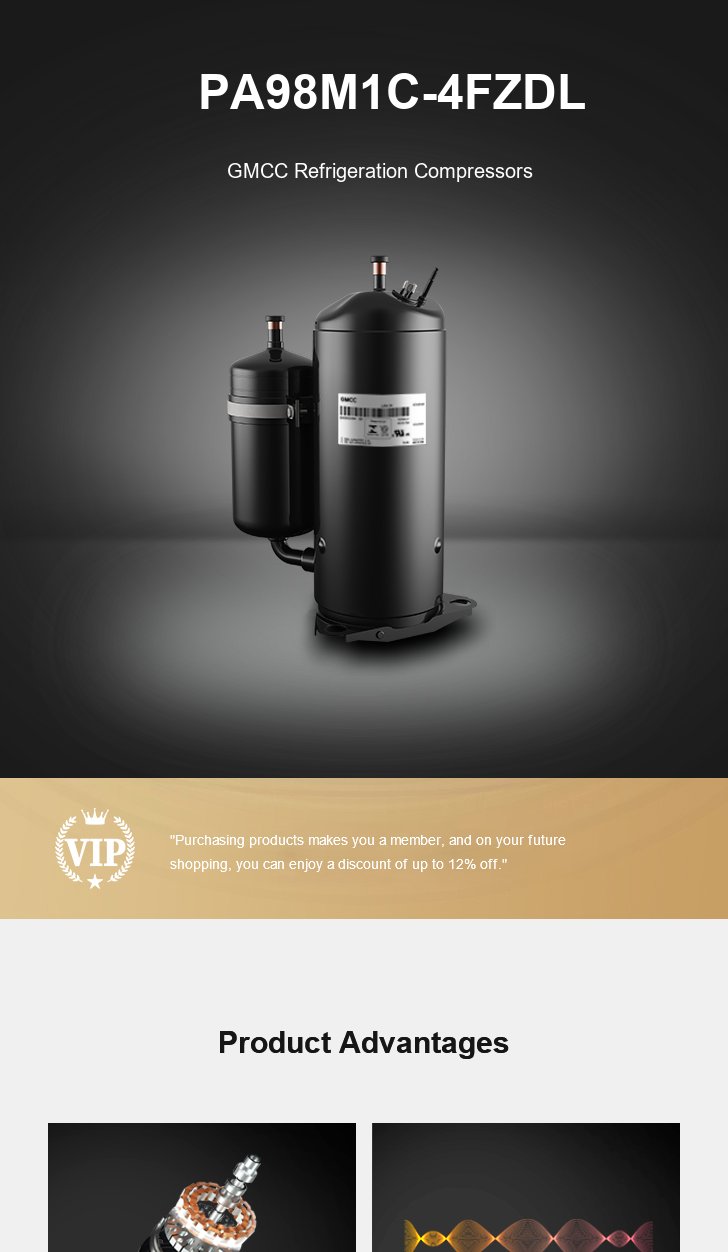 GMCC Compressor PA98M1C-4FZDL, technical parameters pdf, structure diagram