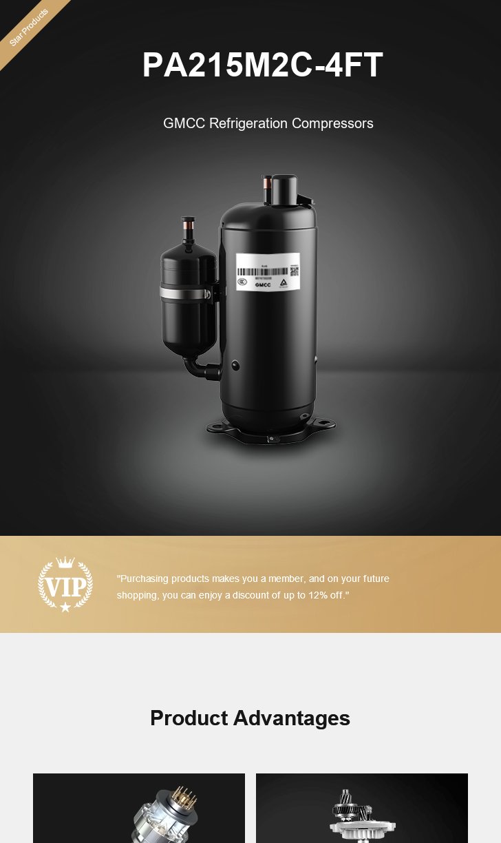 GMCC Compressor PA215M2C-4FT, technical parameters pdf, structure diagram