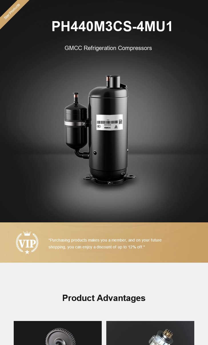 GMCC Compressor PH440M3CS-4MU1, technical parameters pdf, structure diagram