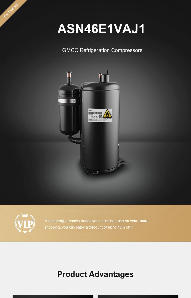 GMCC Compressor ASN46E1VAJ1, technical parameters pdf, structure diagram
