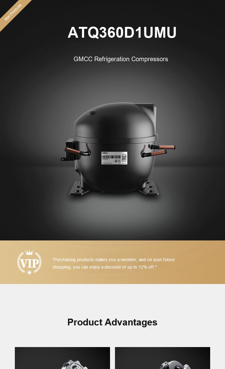 GMCC Compressor ATQ360D1UMU, technical parameters pdf, structure diagram