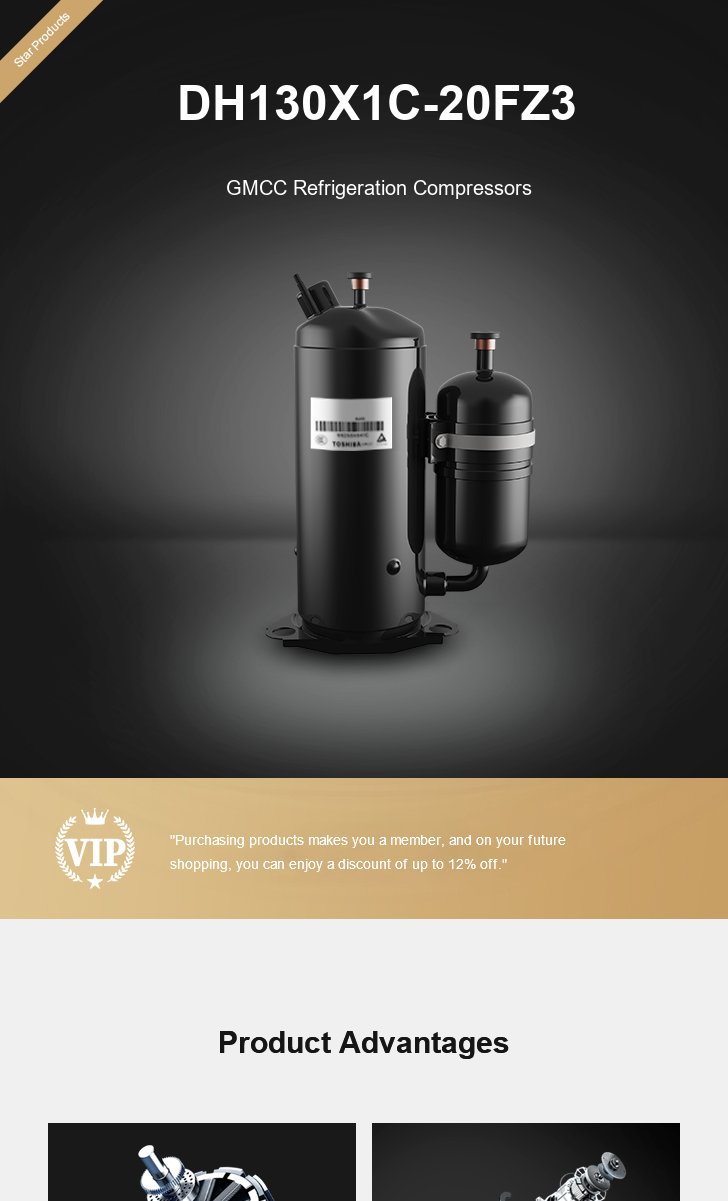 GMCC Compressor DH130X1C-20FZ3, technical parameters pdf, structure diagram