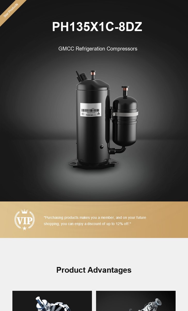 GMCC Compressor PH135X1C-8DZ, technical parameters pdf, structure diagram