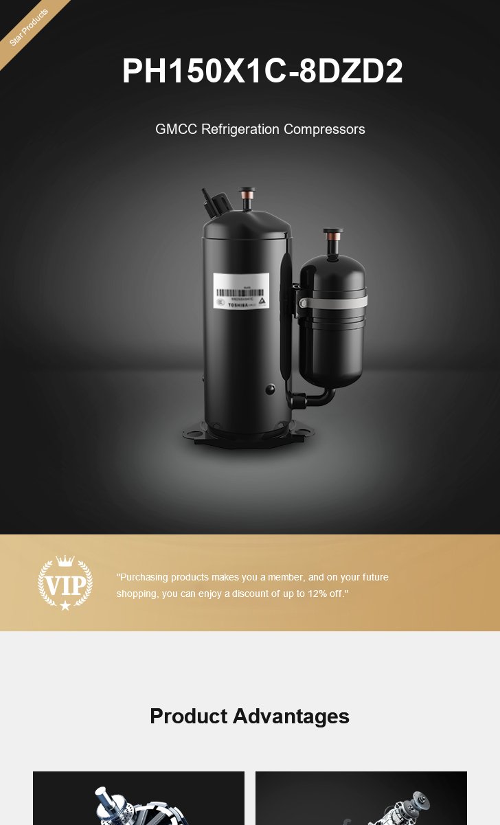 GMCC Compressor PH150X1C-8DZD2, technical parameters pdf, structure diagram