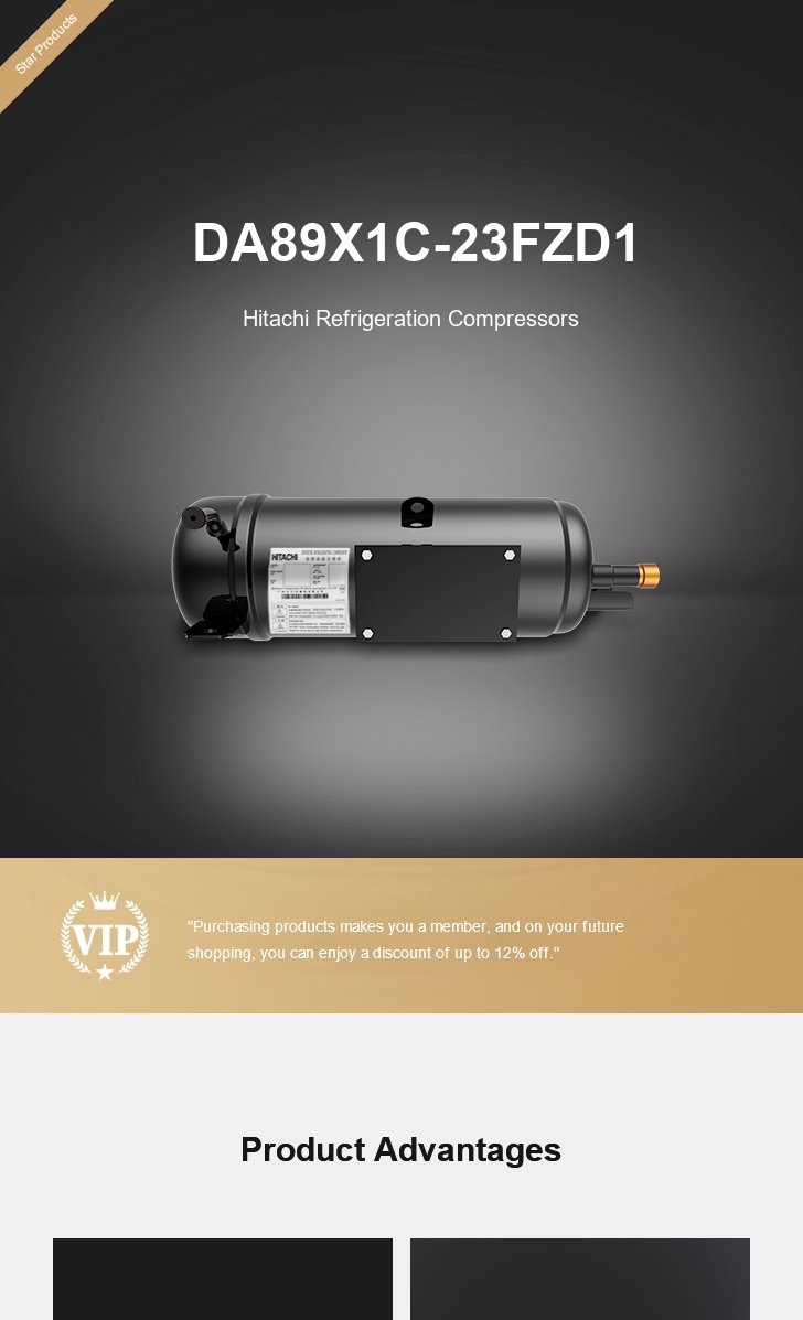 Hitachi Compressor DA89X1C-23FZD1, technical parameters pdf, structure diagram