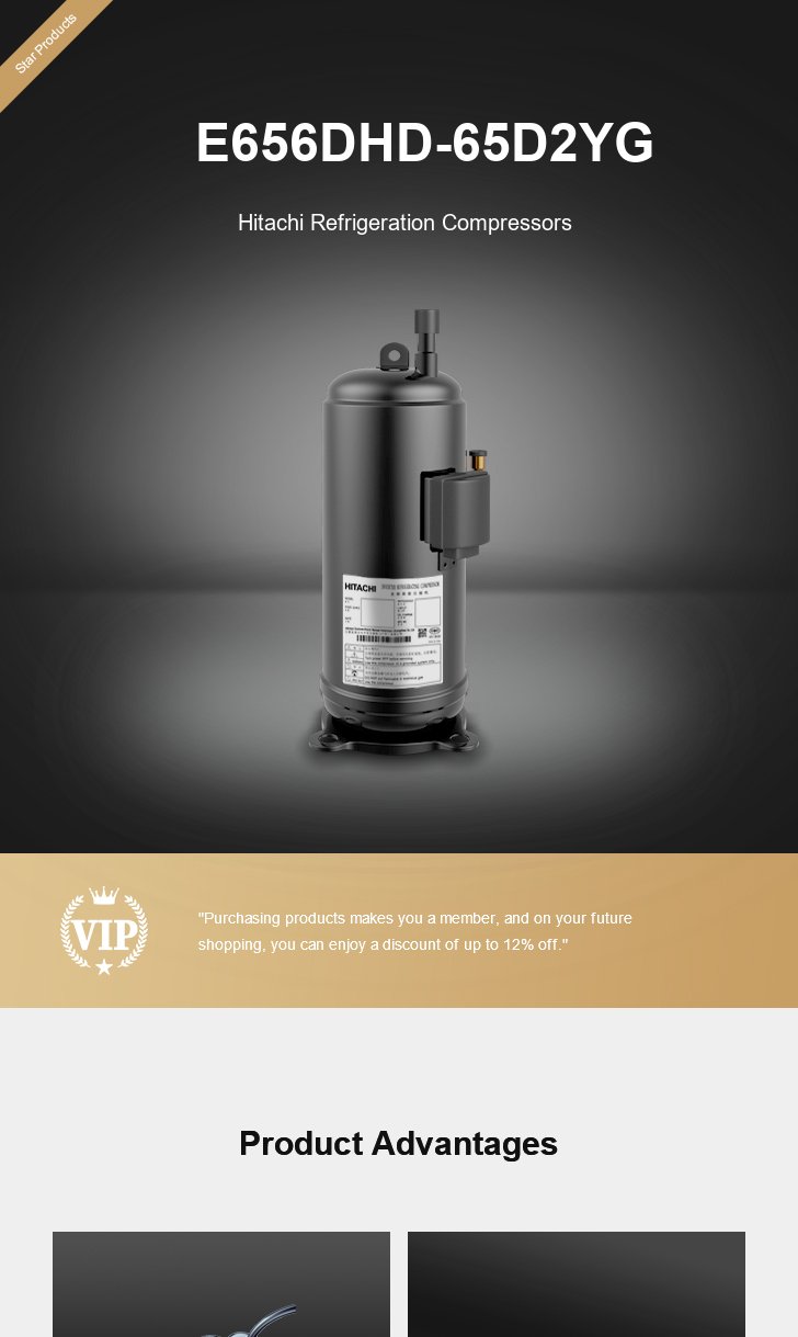 Hitachi Compressor E656DHD-65D2YG, technical parameters pdf, structure diagram