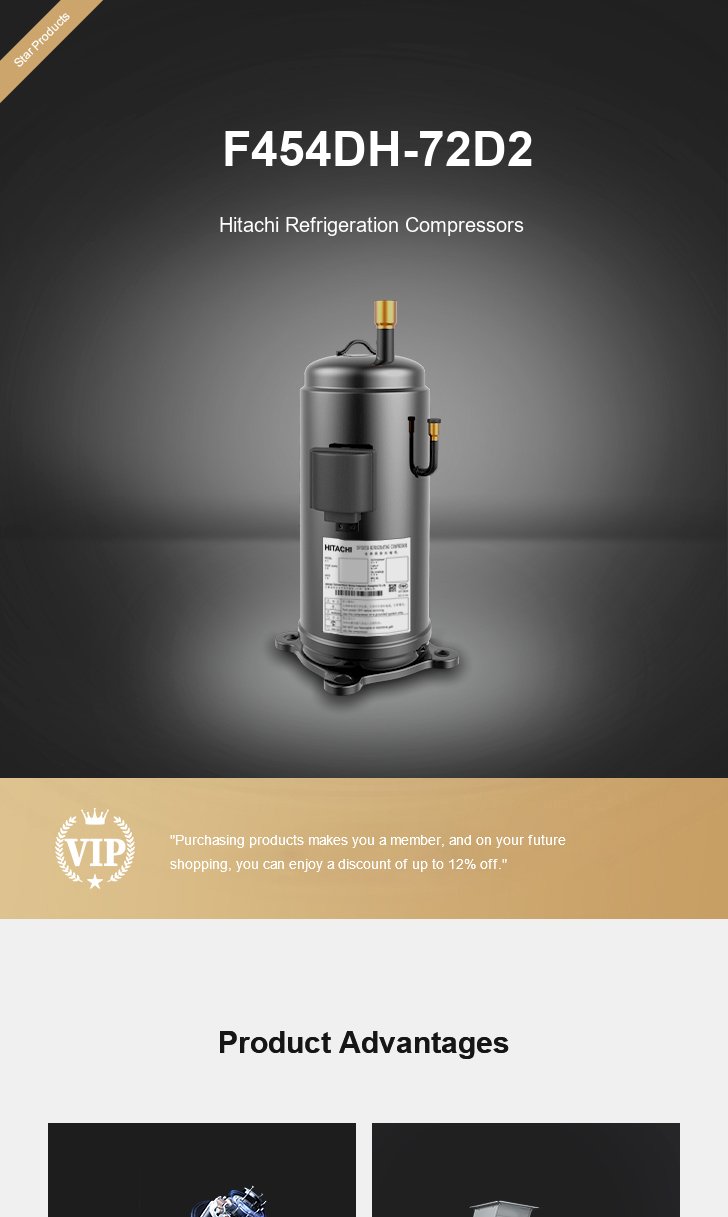 Hitachi Compressor F454DH-72D2, technical parameters pdf, structure diagram
