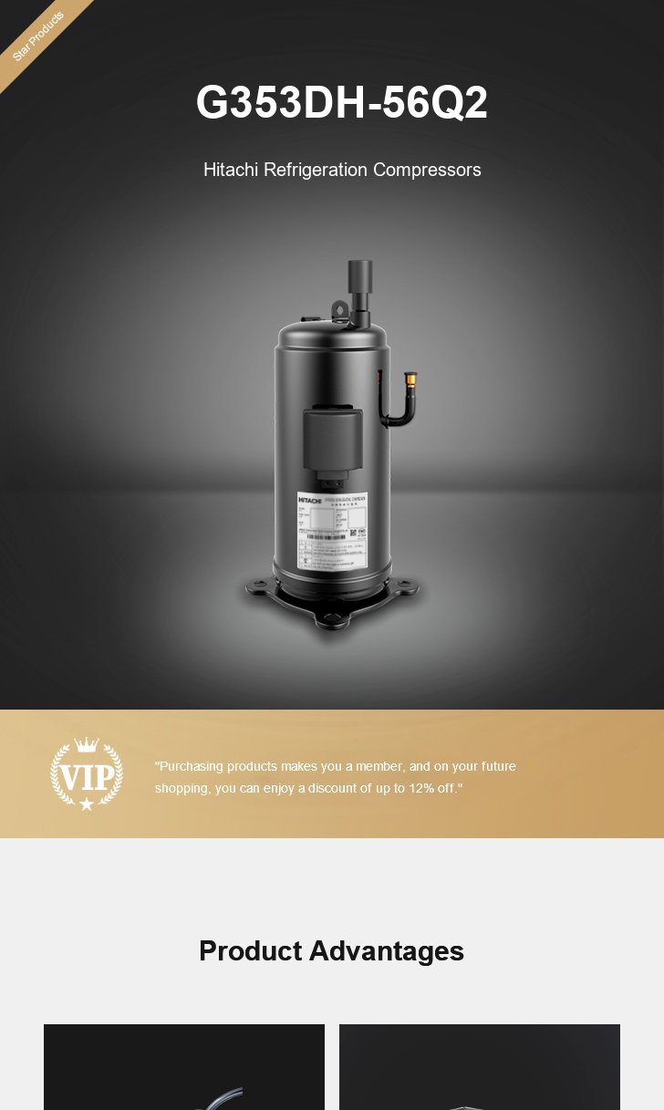 Hitachi Compressor G353DH-56Q2, technical parameters pdf, structure diagram