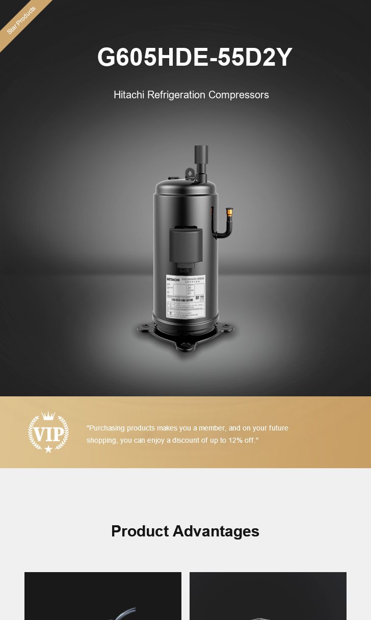 Hitachi Compressor G605HDE-55D2Y, technical parameters pdf, structure diagram