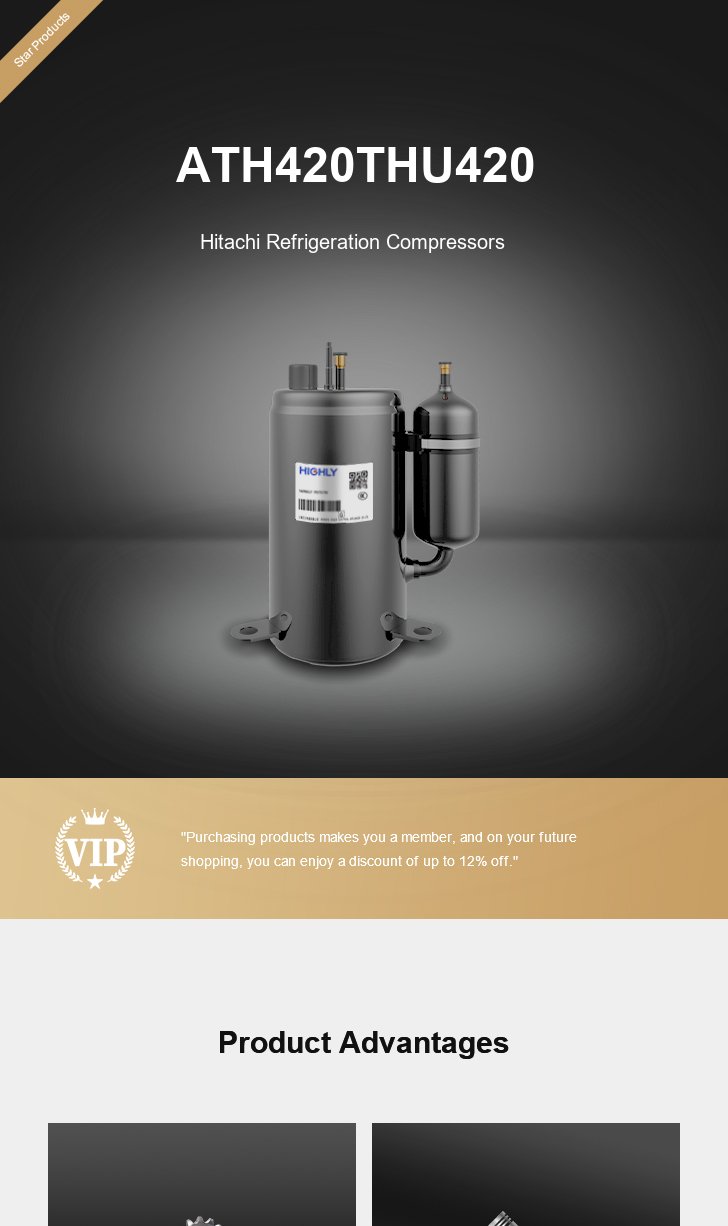 Hitachi Compressor ATH420THU420, technical parameters pdf, structure diagram