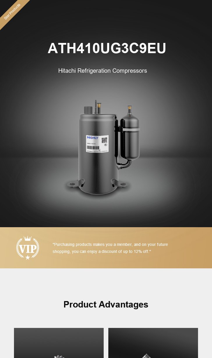 Hitachi Compressor ATH410UG3C9EU, technical parameters pdf, structure diagram